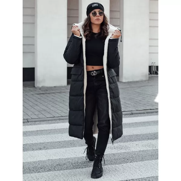  Dámský kabát DSTREET GLAMPUFF TY4606 ČERNÁ 
