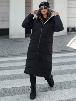 Dámský kabát DSTREET GLAMPUFF TY4606 ČERNÁ
