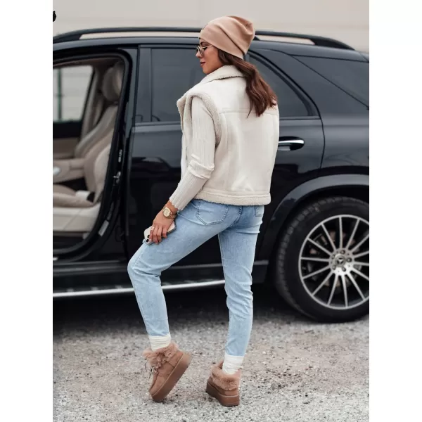  Dámská vesta DSTREET WOOLZIP TY4743 BÍLÁ 