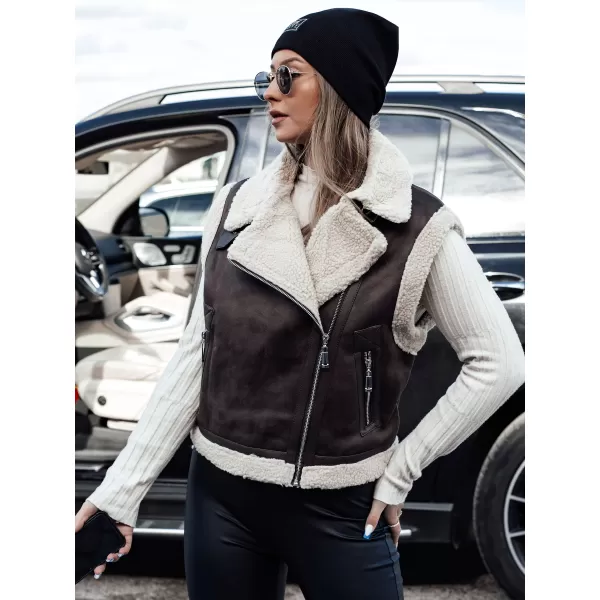  Dámská vesta DSTREET WOOLZIP TY4746 ČERNÁ/KARAMELOVÁ 