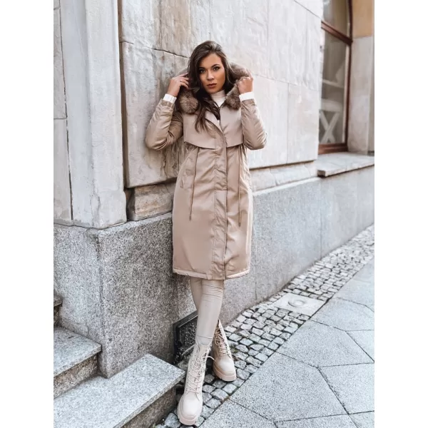  Dámský kabát DSTREET LUSTER TY3958 BÉŽOVÁ 
