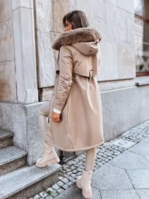 Dámský kabát DSTREET LUSTER TY3958 BÉŽOVÁ