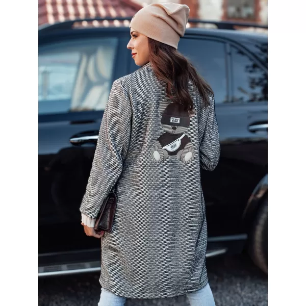  Dámský kabát DSTREET TEDDSTYLE NY0724 ČERNÁ 