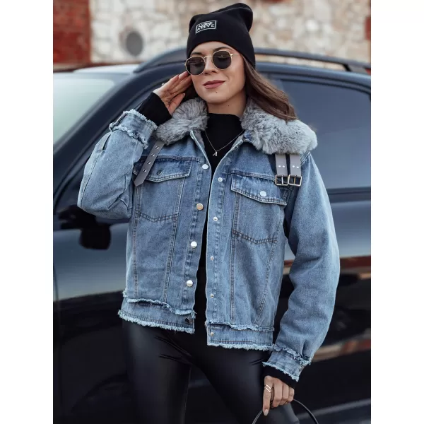  Dámská bunda DSTREET FURDENIM TY4755 SVĚTLE MODRÁ 