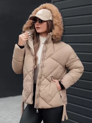 Dámská bunda DSTREET LESISI TY4715 BÉŽOVÁ