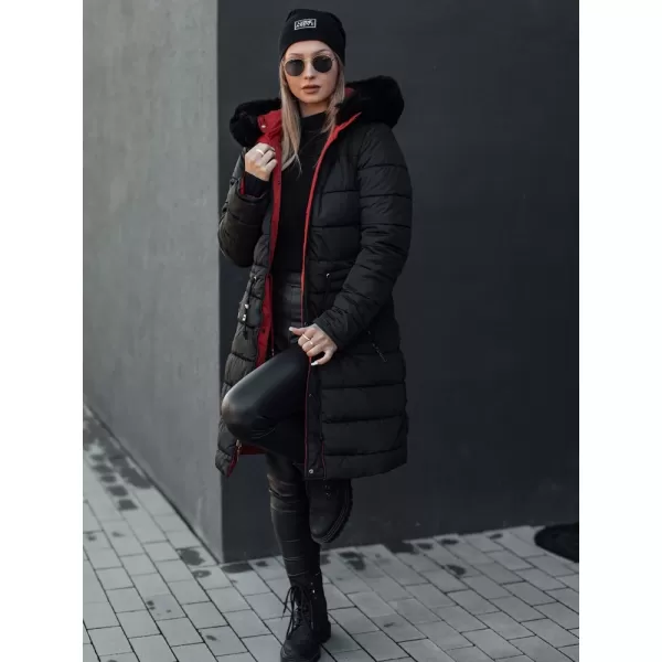  Dámský oboustranný kabát DSTREET TRENDNEL TY4588 ČERVENÁ 