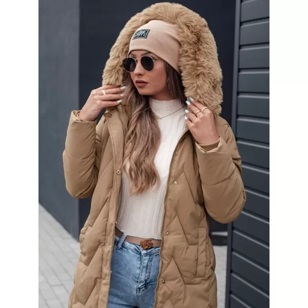 Dámský kabát DSTREET VEONI TY4718 KHAKI 