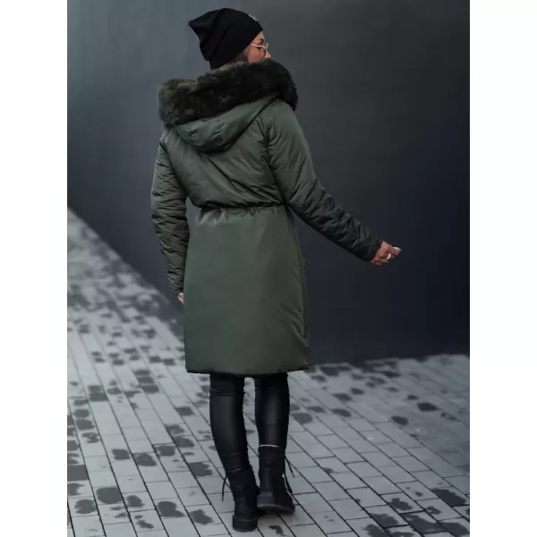  Dámský oboustranný kabát DSTREET TRENDNEL TY4589 ZELENÁ 