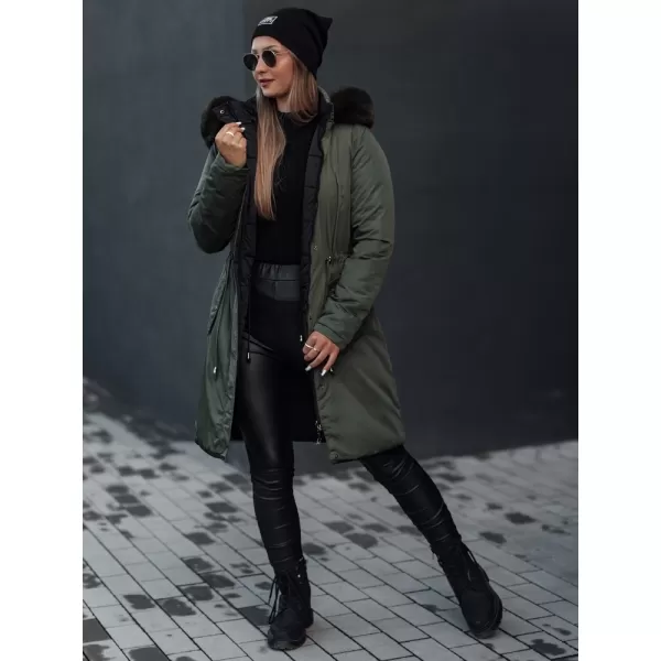  Dámský oboustranný kabát DSTREET TRENDNEL TY4589 ZELENÁ 