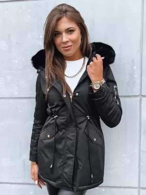 Dámský kabát DSTREET GODDESS TY3867 ČERNÁ