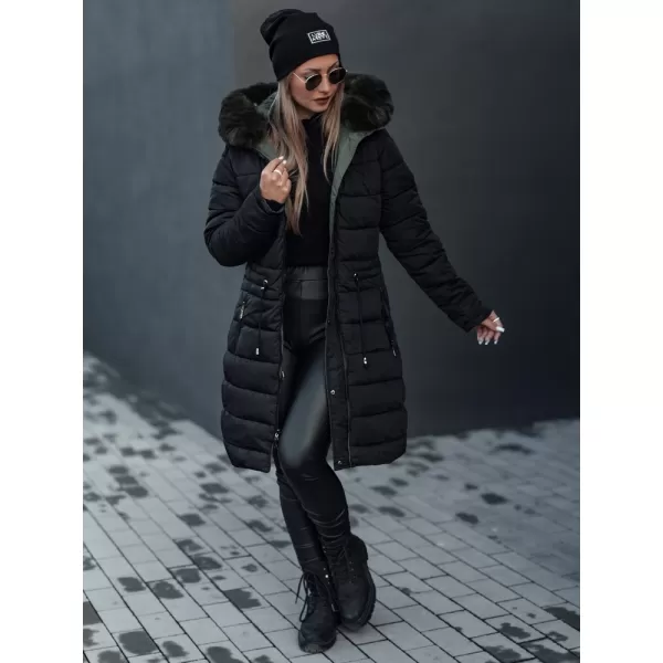  Dámský oboustranný kabát DSTREET TRENDNEL TY4589 ZELENÁ 