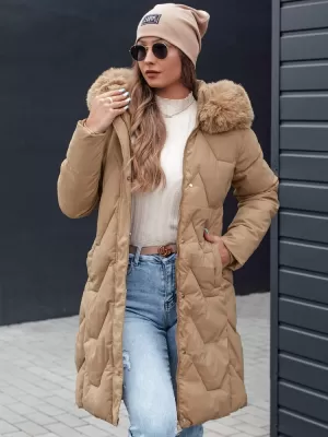 Dámský kabát DSTREET VEONI TY4718 KHAKI