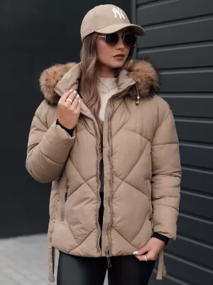 Dámská bunda DSTREET LESISI TY4715 BÉŽOVÁ