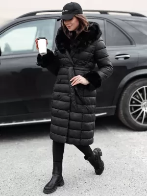 Dámský kabát DSTREET ZAELEGANTE TY4779 ČERNÁ