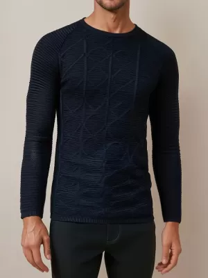 Pánský svetr DSTREET wx2300 TMAVĚ MODRÁ