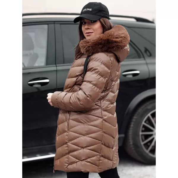  Dámský kabát DSTREET CRYSTAL TY4774 KARAMEL 