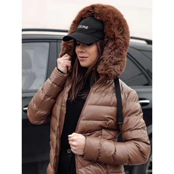  Dámský kabát DSTREET CRYSTAL TY4774 KARAMEL 