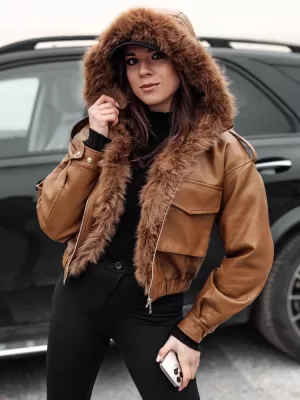 Dámská bunda DSTREET SOFTREBEL TY4761 KARAMEL