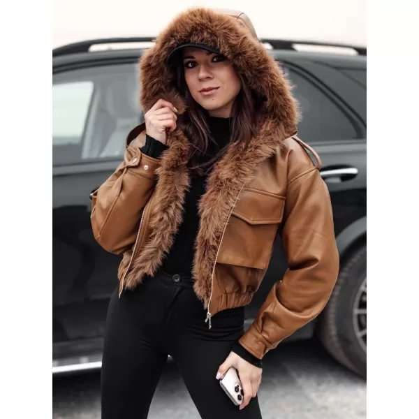  Dámská bunda DSTREET SOFTREBEL TY4761 KARAMEL 