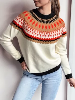 Dámský svetr DSTREET RUBY GLOW BÉŽOVÁ
