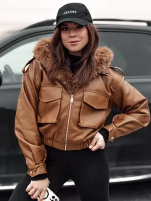 Dámská bunda DSTREET SOFTREBEL TY4761 KARAMEL