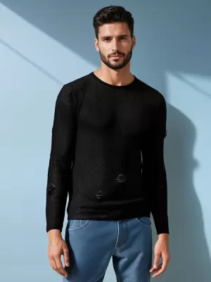 Pánský svetr DSTREET wx2312 ČERNÁ