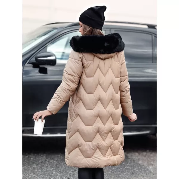  Dámský kabát DSTREET WINTERACT TY4777 BÉŽOVÁ 
