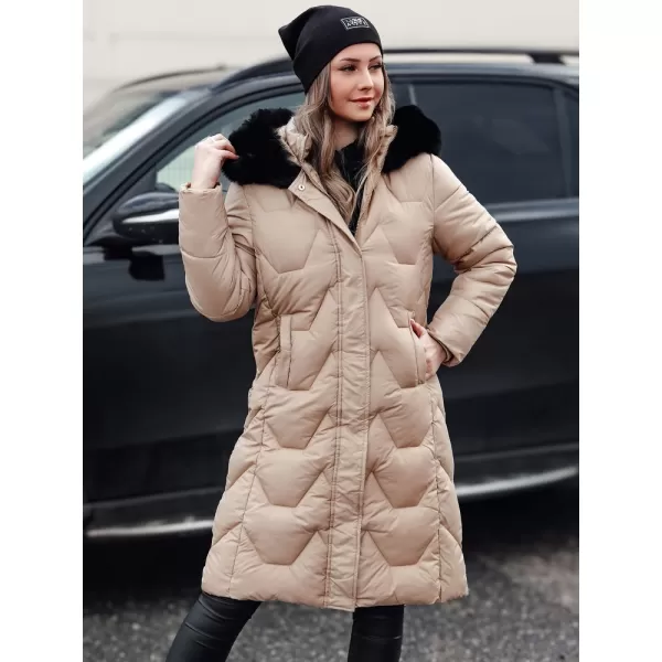  Dámský kabát DSTREET WINTERACT TY4777 BÉŽOVÁ 
