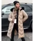 Dámský kabát DSTREET WINTERACT TY4777 BÉŽOVÁ