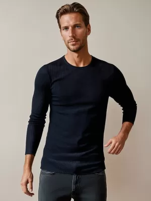 Pánský svetr DSTREET WX2294 TMAVĚ MODRÁ