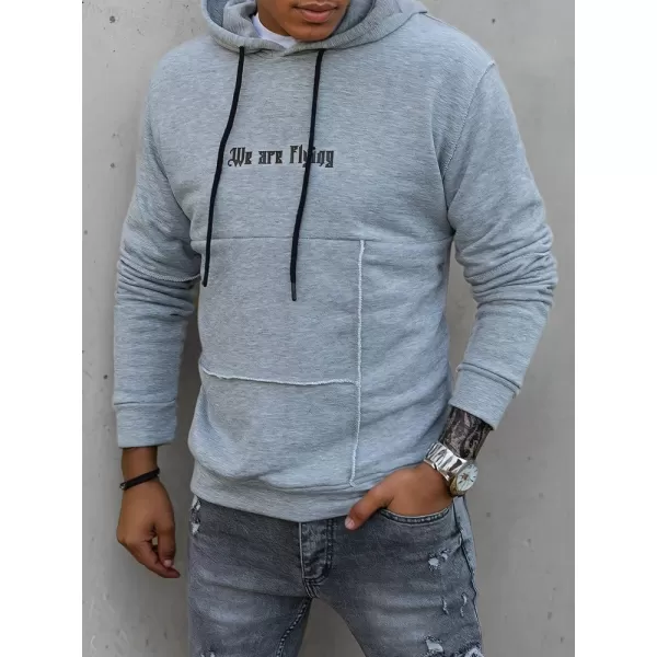  Pánská mikina DSTREET BX5475 SVĚTLE ŠEDÁ 