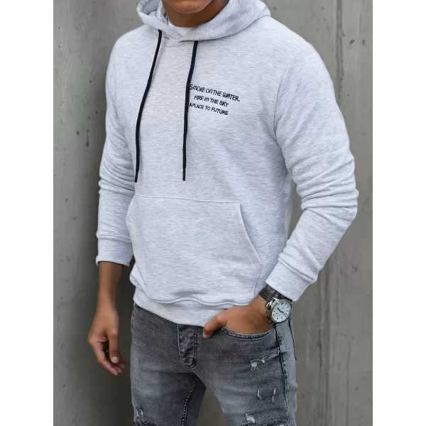  Pánská mikina DSTREET BX5462 SVĚTLE ŠEDÁ 