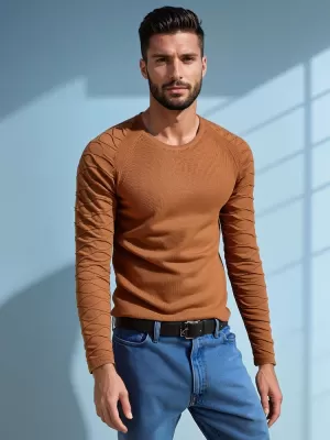 Pánský svetr DSTREET WX2289 VELBLOUD