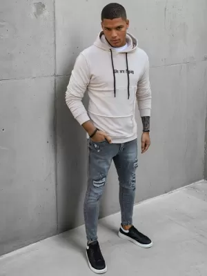 Pánská mikina DSTREET BX5477 KARAMELOVÁ