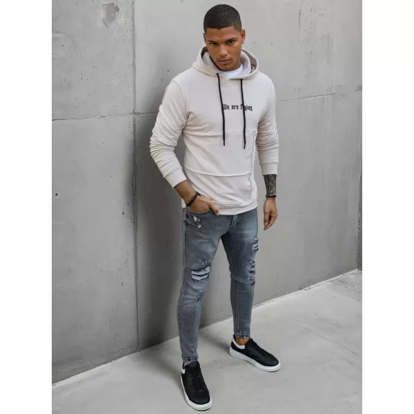 Pánská mikina DSTREET BX5477 KARAMELOVÁ 