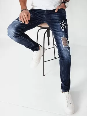 Pánské kalhoty DSTREET UX4148 TMAVĚ MODRÁ
