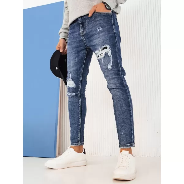  Pánské kalhoty DSTREET UX4235 MODRÁ 