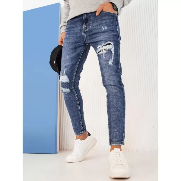  Pánské kalhoty DSTREET UX4235 MODRÁ 