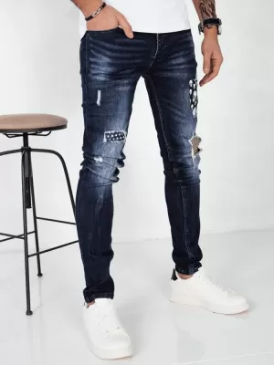 Pánské kalhoty DSTREET UX4148 TMAVĚ MODRÁ