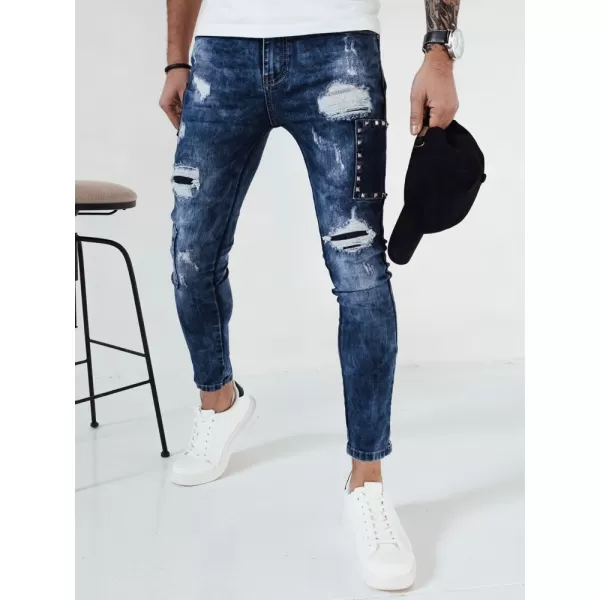  Pánské kalhoty DSTREET UX4149 MODRÁ 