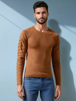 Pánský svetr DSTREET WX2289 VELBLOUD