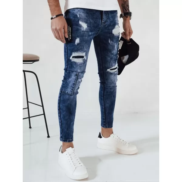 Pánské kalhoty DSTREET UX4149 MODRÁ 