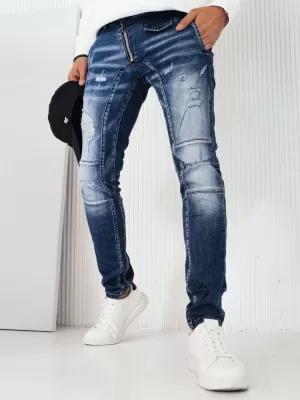 Pánské kalhoty DSTREET UX3828 NÁMOŘNÍ MODRÁ