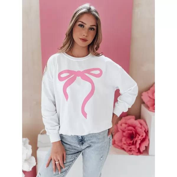  Dámská mikina oversize DSTREET SOFTTIE BY1358 BÍLÁ 