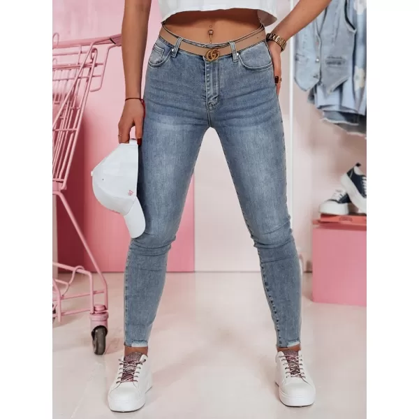  Dámské kalhoty DSTREET SKINLENA UY2374 SVĚTLE MODRÁ 