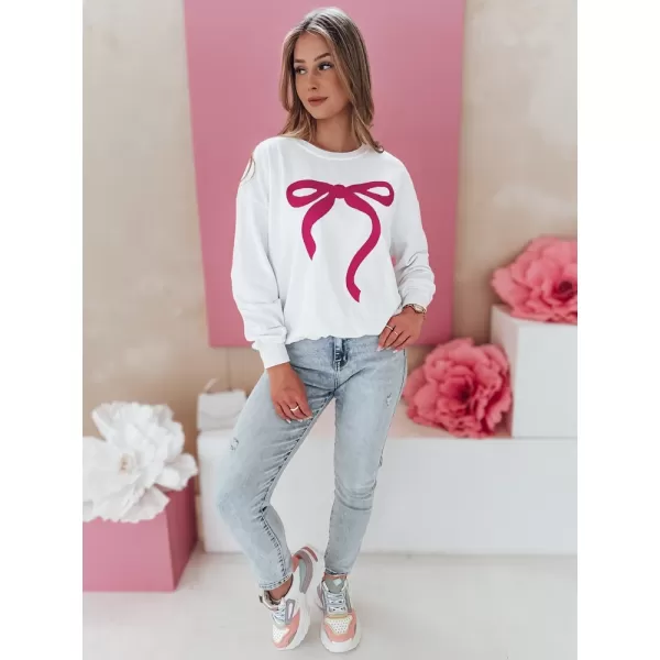  Dámská mikina oversize DSTREET SOFTTIE BY1359 BÍLÁ 