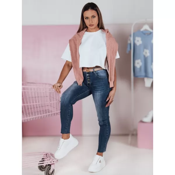  Dámské kalhoty DSTREET SKYFINE UY2361 MODRÁ 