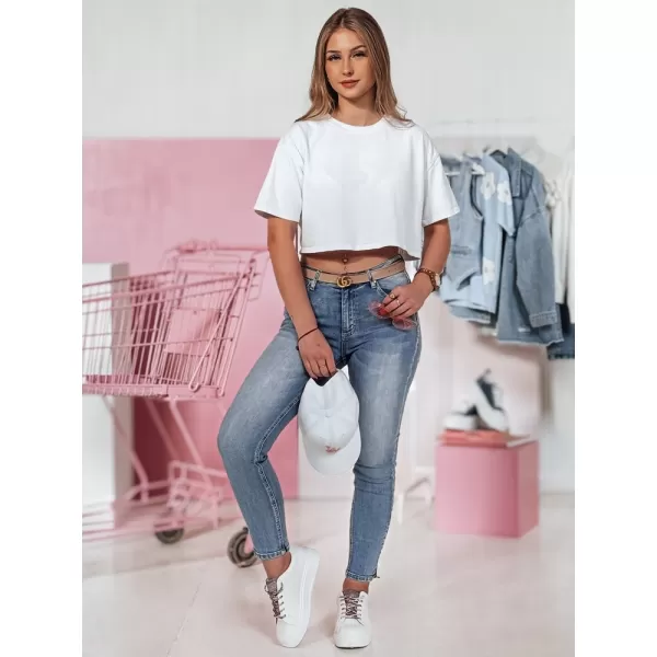  Dámské kalhoty DSTREET DENZEL UY2378 MODRÁ 