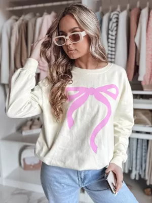 Dámská mikina oversize DSTREET SOFTTIE BY1356 BÉŽOVÁ