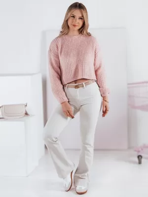 Dámské kalhoty DSTREET FLAREJOY UY2367 BÉŽOVÁ